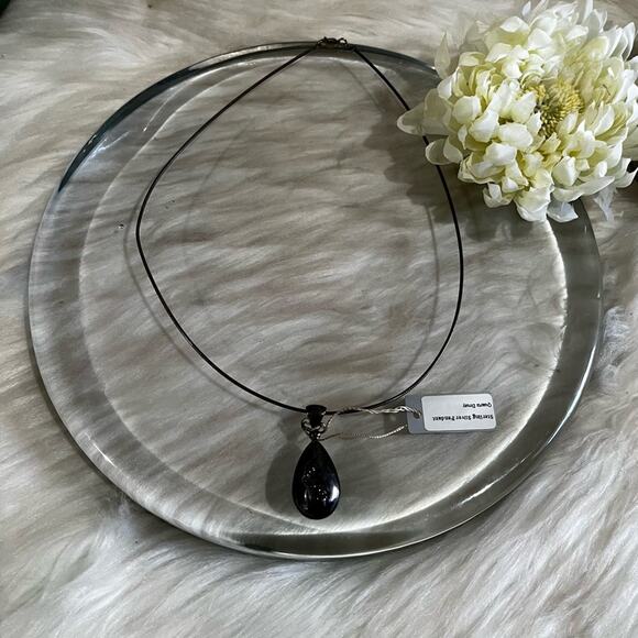 NEW Starborn Jewels Quartz Druzy Dragon Teardrop Sterling Silver Pendant 90s NWT - Picture 4 of 13